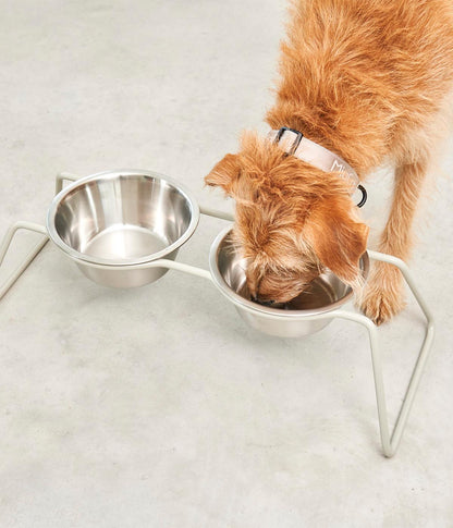 MiaCara Cena Dog Feeder With Stainless Steel Bowls