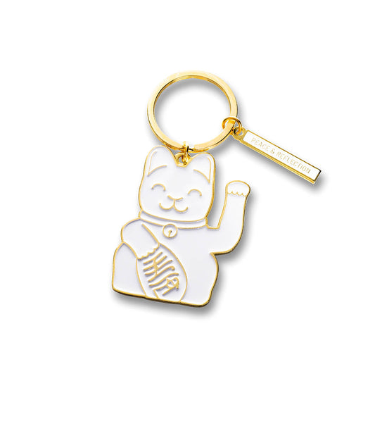 Porte-clés Lucky Cat Blanc