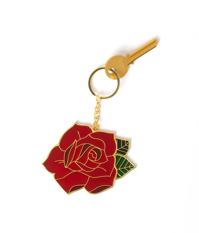 Porte-clés surdimensionné à roses