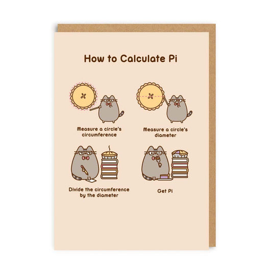 How To Calculate Pi Pusheen Grußkarte