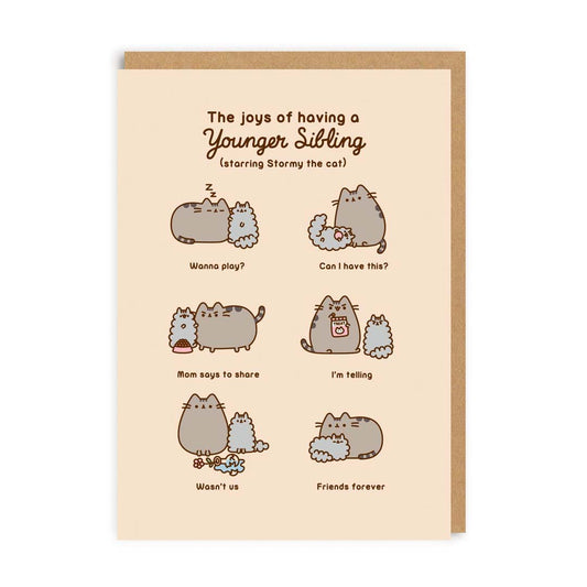 The Joys Of Having A Younger Sibling Pusheen Greeting Card 1080