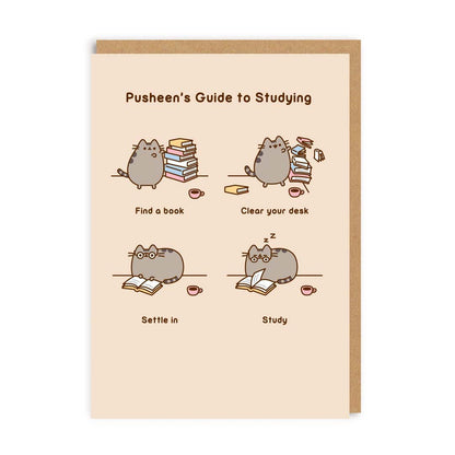 Pusheen’s Guide To Studying Greeting Card