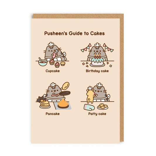 Pusheen’s Guide To Cakes Greeting Card