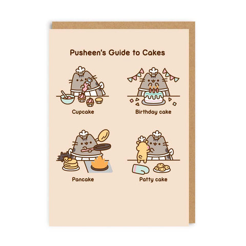 Pusheen’s Guide To Cakes Grußkarte