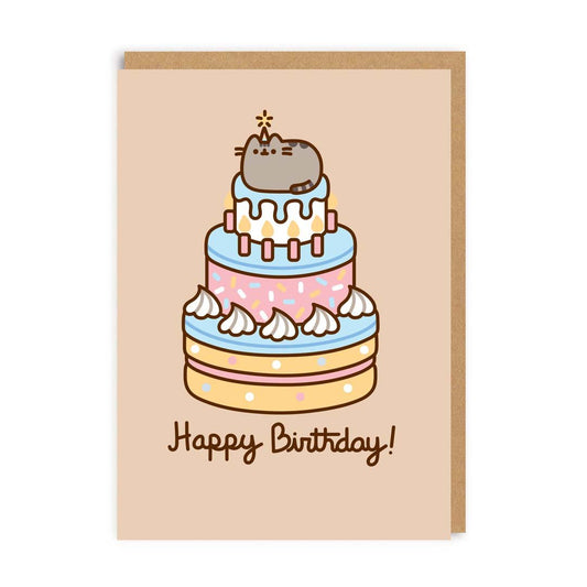 Happy Birthday Cake Pusheen Greeting Card 1080