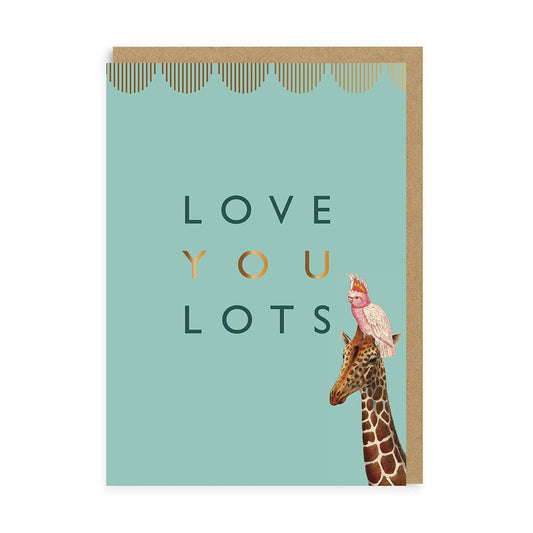 Je t'aime beaucoup girafe Carte de vœux