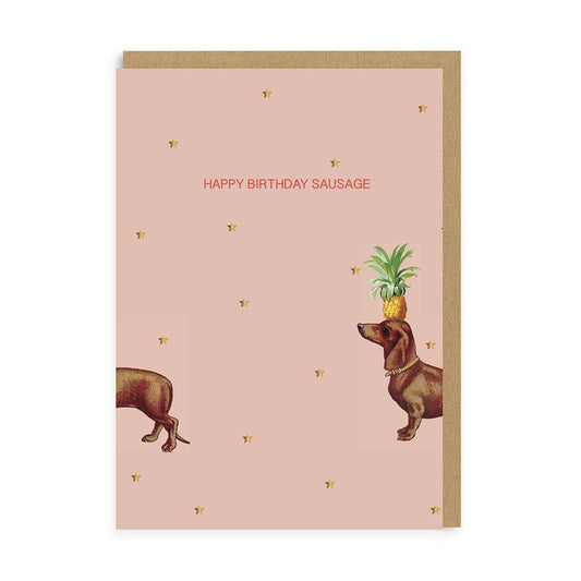Happy Birthday Sausage Grußkarte