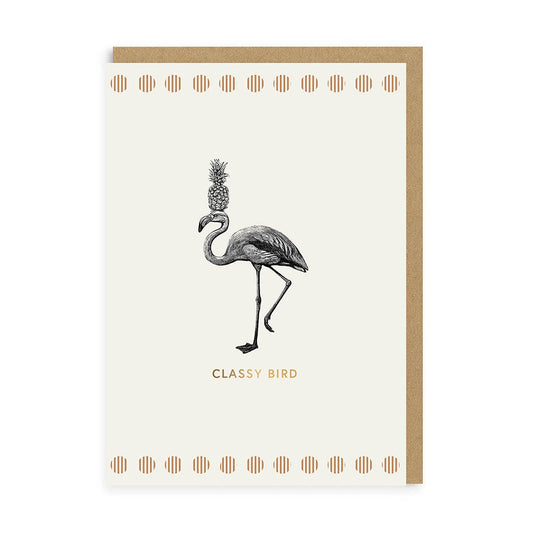 Oiseau mono chic Carte de vœux