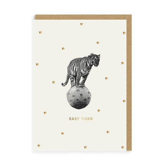 Tigre facile mono Carte de vœux 1080