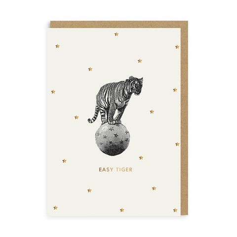 Tigre facile mono Carte de vœux
