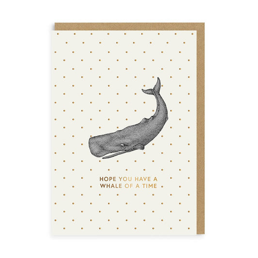 Mono Hope You Have A Whale Of A Time Greeting Card 1080