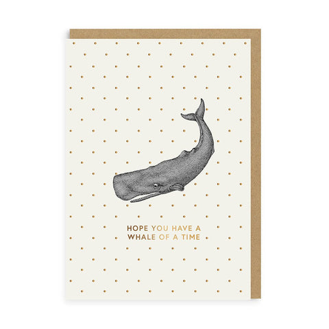 Mono espère que vous avez une baleine d'un temps Carte de vœux