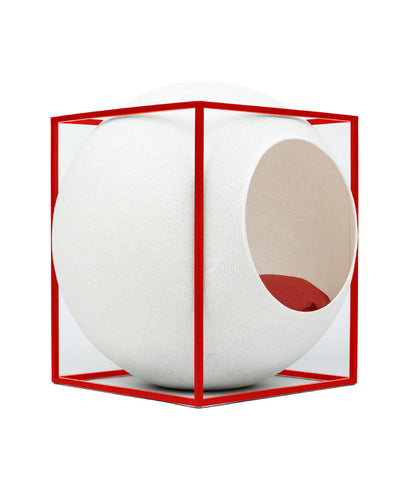 The Cube Katzenhöhle Elfenbein/Rot