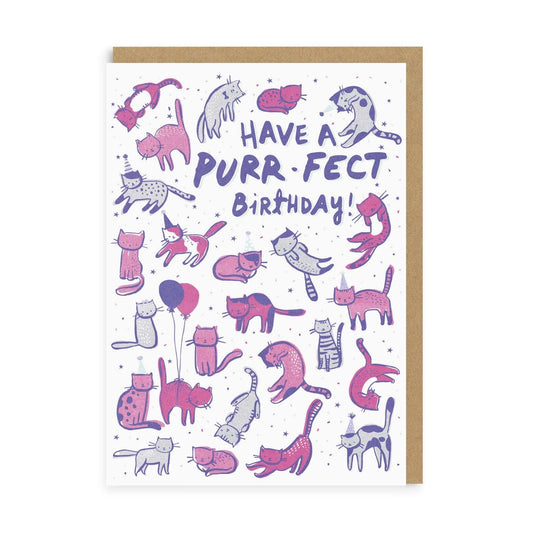 Purrfect Birthday Greeting Card 1600