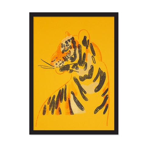 Neon Tiger A4 Riso Print